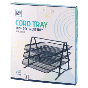 Cord tray, žičana polica, horizontalna, 3K, crna