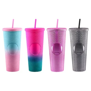 Style Trend, čaša sa cevčicom, plastična,  710ml, miks