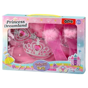 Princess Dreamland, set za ulepšavanje, suknja, papuče, kruna, štapić, roze